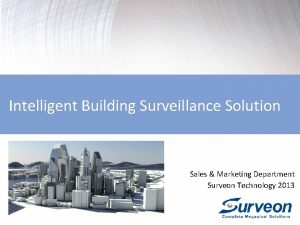 Intelligent Building Surveillance Solution Sales Marketing Department Surveon