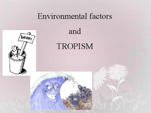 Environmental factors and TROPISM Dormancy A period of