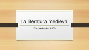 Corriente literaria medieval