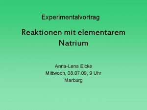 Natrium reagiert mit wasser reaktionsgleichung