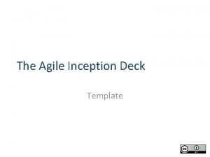 Agile inception planning