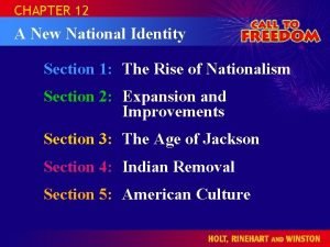 A new national identity section 1