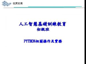 Python Python https www python orgdownloads Anaconda https