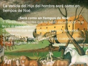 La venida del hijo del hombre