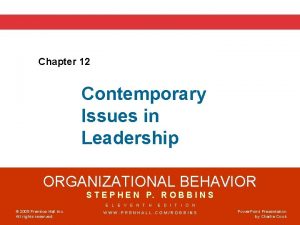 Contemporary issues in organizational behavior