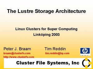 Lustre architecture