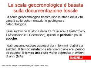 La scala geocronologica