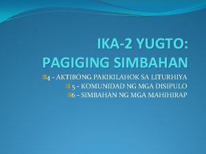 Larawan ng pakikilahok sa simbahan