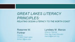 Great lakes literacy principles