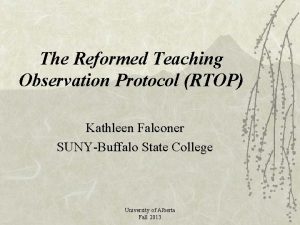 Reformed teaching observation protocol