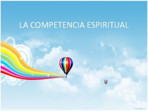 Competencia desarrollo personal y espiritual