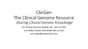 Clin gen