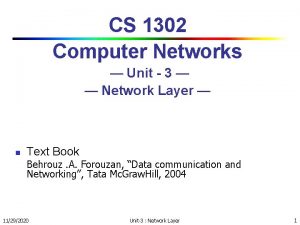 Cs1302 computer networks
