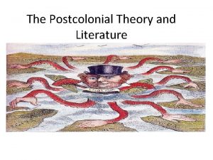 The Postcolonial Theory and Literature COLONIALISM Important in