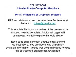 Computer graphics introduction ppt