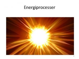 Energiprocesser
