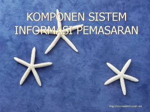 Komponen sistem informasi pemasaran