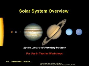 Solar system overview