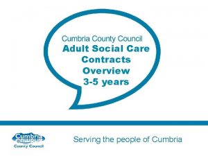 Adult Social Care Contracts Overview 3 5 years