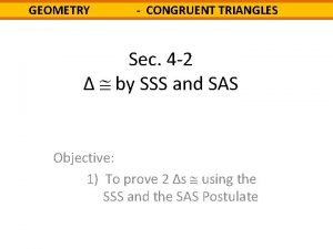 Sss geometry