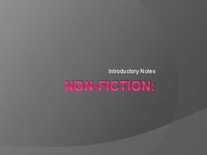 Characterization in nonfiction