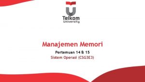 Segmentasi sederhana pada memori