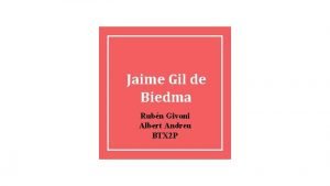 Jaime Gil de Biedma Rubn Givoni Albert Andreu