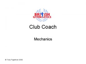 Club Coach Mechanics Tony Fagelman 2006 TakeOff Time