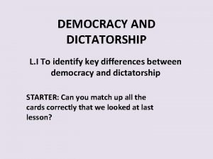 Democracy vs. dictatorship venn diagram
