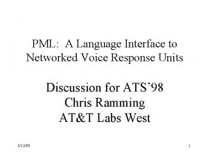 Voice response units