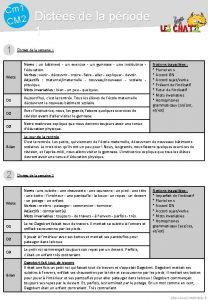 Dictee cm1 batiment exercice gymnase institutrice