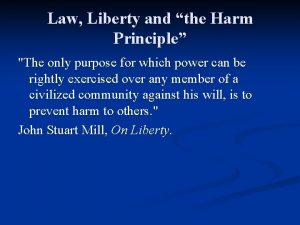 Limitations of liberty