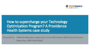 How to supercharge your Technology Optimization Program A