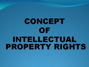 Concept of intellectual property