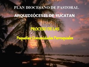 PLAN DIOCESANO DE PASTORAL ARQUIDICESIS DE YUCATAN PROCESO