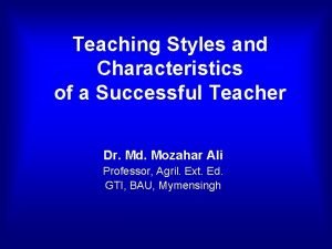 Authority style of teaching