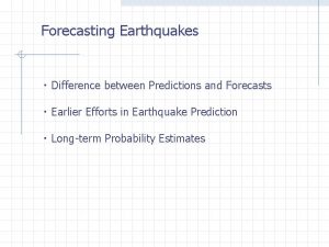 Difference between prediction and forecasting