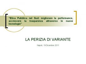 Etica Pubblica nel Sud migliorare la performance accrescere