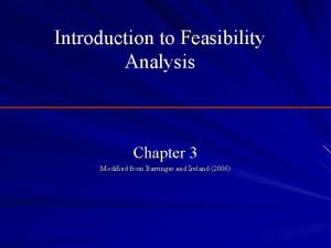 Management prowess feasibility analysis