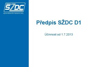 Pedpis SDC D 1 innost od 1 7