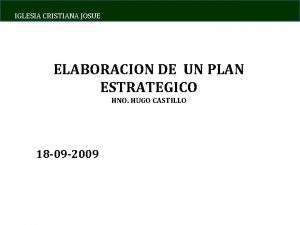 Plan estratégico de una iglesia evangélica