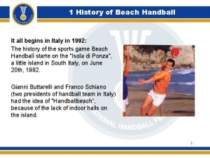 History of beach handball