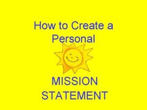 How to Create a Personal MISSION STATEMENT WINDS