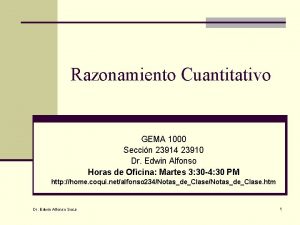Razonamiento Cuantitativo GEMA 1000 Seccin 23914 23910 Dr