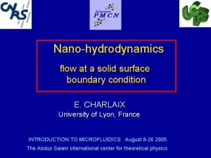 Nanohydrodynamics flow at a solid surface boundary condition