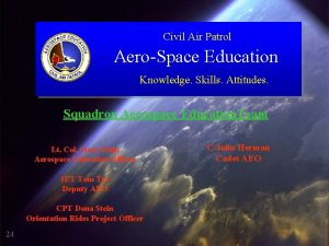 Civil Air Patrol AeroSpace Education Knowledge Skills Attitudes