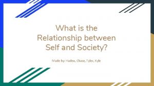What is the relationship between self and society