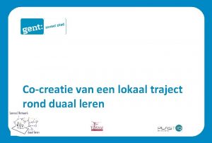 Cocreatie van een lokaal traject rond duaal leren