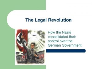 The Legal Revolution How the Nazis consolidated their