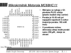 Mikrokrmilnik Motorola MC 68 HC 11 Obiajno se